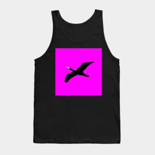 Flight of the Cormorant in the Pink Sky! Tank Top